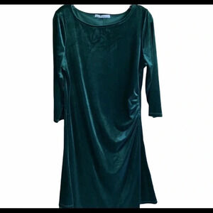 Signature Collection Velvet 3/4 Sleeve Dress